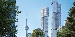弗兰克·盖里展示多伦多双子塔新细节，一睹最新效果图