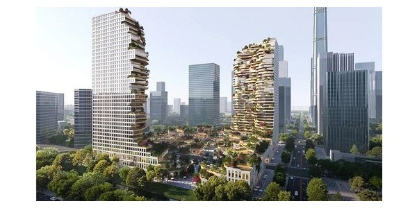坐落在南京金融区的“绿洲塔”
