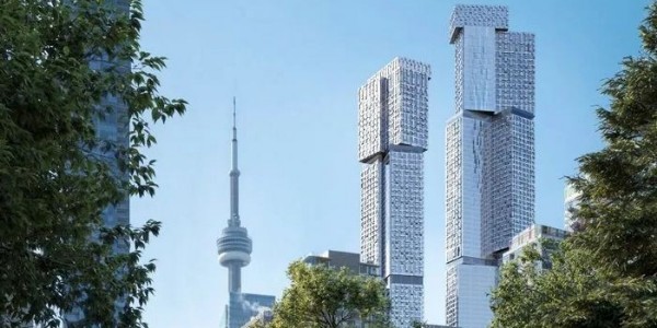 弗兰克·盖里展示多伦多双子塔新细节，一睹最新效果图